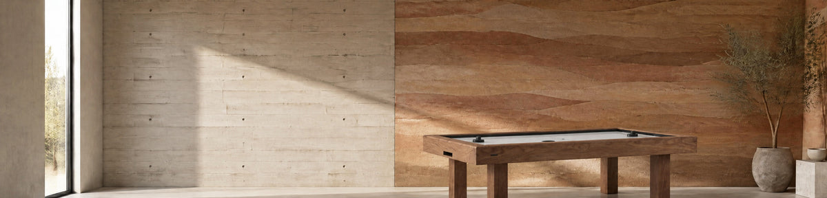 air-hockey in a modern games room