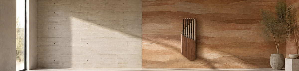 11 Ravens Titan Cue Rack in a modern games room with a stamped concrete wall