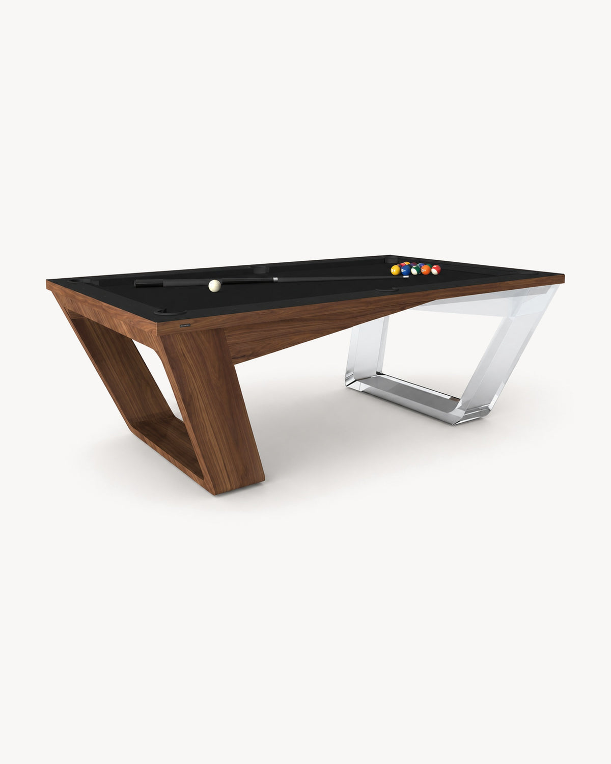 11 Ravens Avettore Pool Table in black with sculptural base